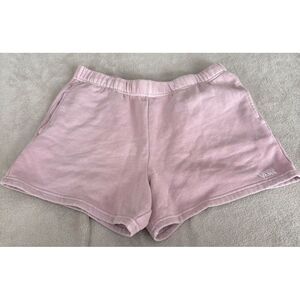 Vans Womens Short Shorts Size Large Pink/Lavender Pull On Beach Surfer‎